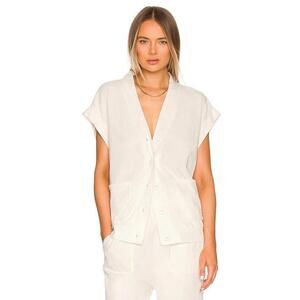 Women’s NSF‎ Lui Button Vest Sweatshirt in Soft White Size X-Large XL